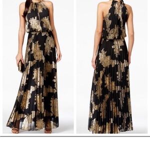 MSK floor length stunner Size 14. Gold and Black